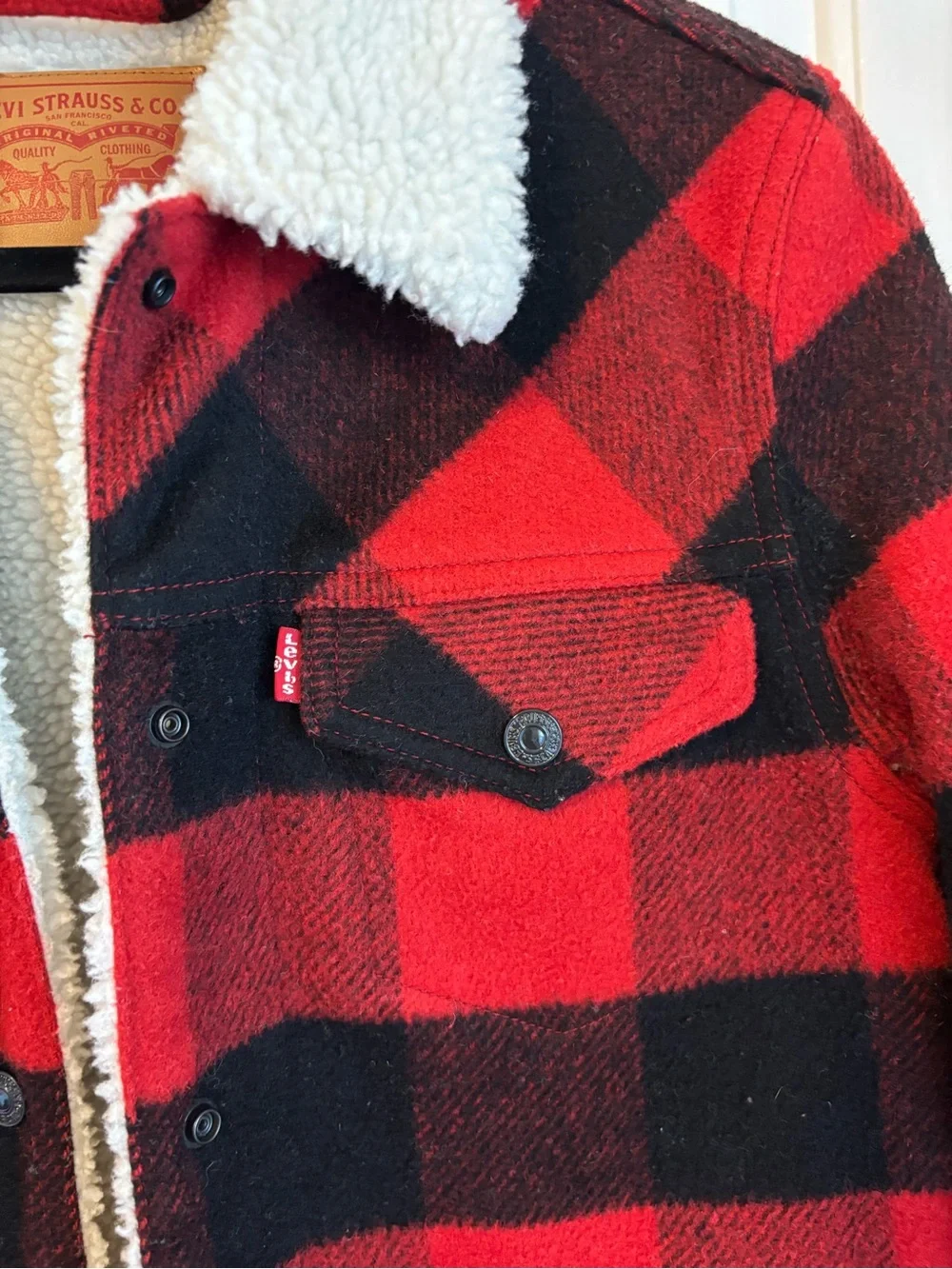 Levi's Plaid Sherpa Jacket